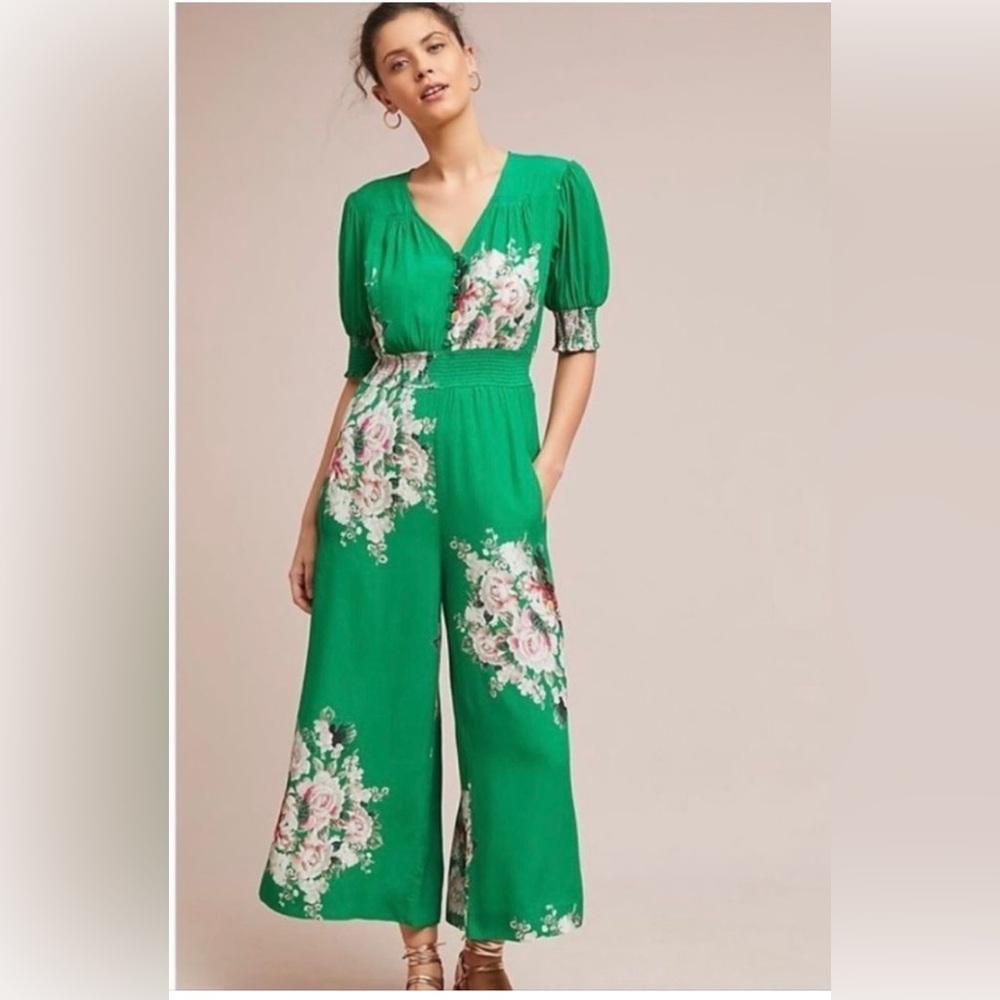 Tracy Reese Anthropologie floral jumpsuit